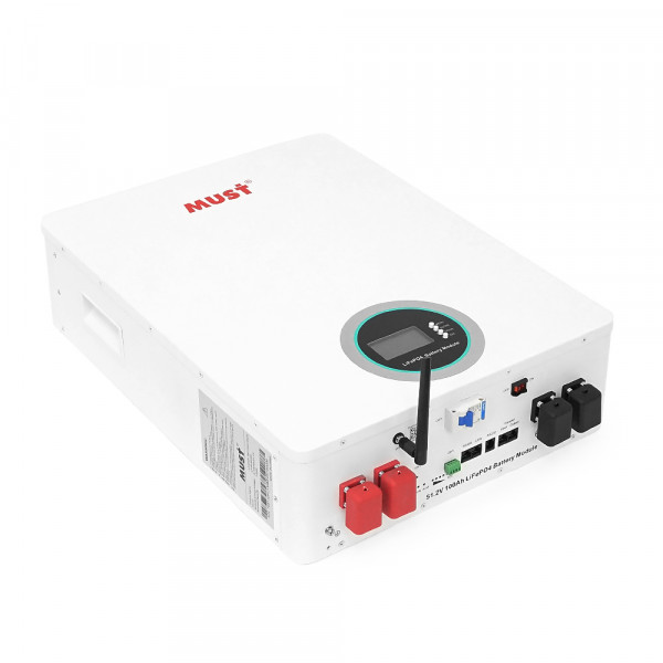 Акумуляторна батарея Must LiFePO4 LP16-48100 51.2V 100Ah, 5,12kWh, BMS100A@16S, CAN2.0/RS232/RS485, 6000 cycles, 625x442x177,44kg