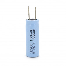 Акумулятор 10300 Li-Ion Doctor DT10300, 150mAh, 3.7V, клем під паяння, Φ10*L30mm, Grey