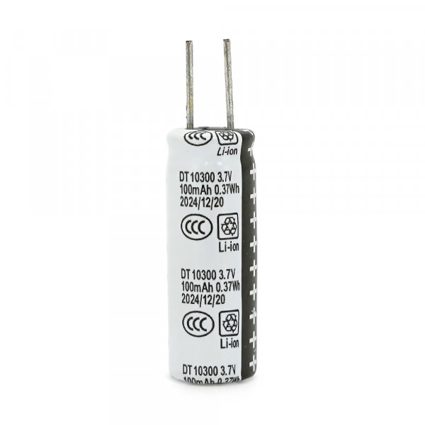 Акумулятор 10300 Li-Ion Doctor DT10300, 100mAh, 3.7V, клем під паяння, Φ10*L30mm, Grey