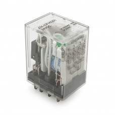 Реле електромагнітне CHINT JZX-22F(D)/4Z, DC24V, контактна група 4CO+4NO, (0,9~1,2) Вт, номінальний ток 3А, катушка 640×(1±10%)Ом, 27,5*21,5*35,5мм
