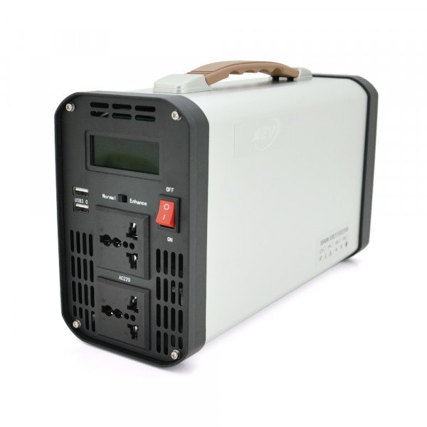 Інвертор напруги AEV6500W, 3000W, 12/220V з апроксимованою синусоїдою, 2 універсальні розетки, 2*USB (DC:5V/2.4A), клемні дроти, BOX