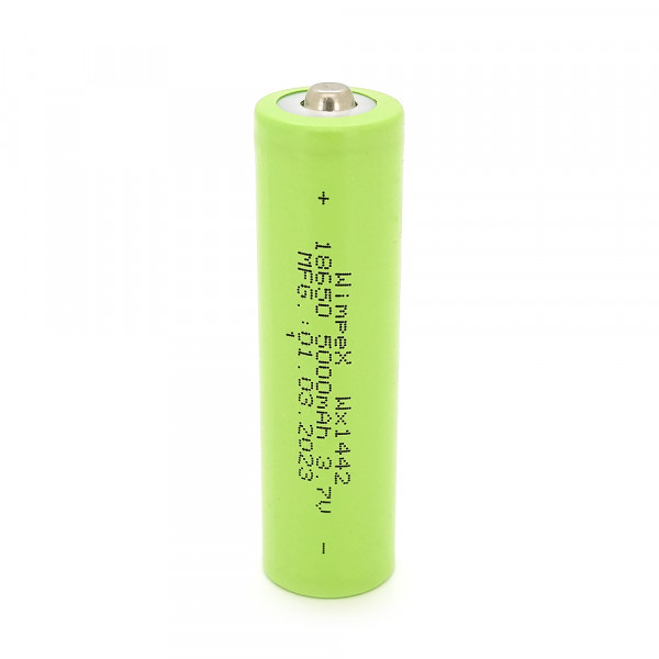 Акумулятор WMP-5000 18650 Li-Ion Tip Top, 2000mAh, 3.7V, Green