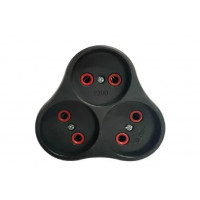 Розетка трійник із заземленням AK303B, Black, Q12