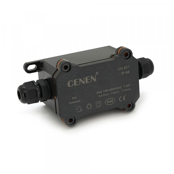 Водонепроникна коробка CN801-2 PG7 (3-6.5mm), 1-4 контакти, 70 х 40 х 40 мм, IP68