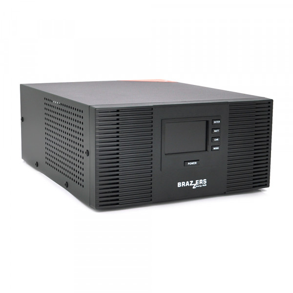 ДБЖ BRAZZERS BRSW-LFP-800-12 (640Вт), під зовнішній АКБ 12V(LiFePo4/GEL/AGM), струм заряду 10/20A, BOX