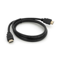 Кабель Merlion HDMI-HDMI HIGH SPEED 1.5m, v1.4, OD-7.5mm, круглий Black, коннектор Black, (Пакет) Q250