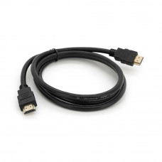 Кабель Merlion HDMI-HDMI HIGH SPEED 1.5m, v1.4, OD-7.5mm, круглий Black, коннектор Black, (Пакет) Q250