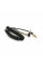 Кабель AUX Audio DC3.5 тато-тато 1.5м пружина, CCA Stereo Jack, (круглий) Black cable, Box