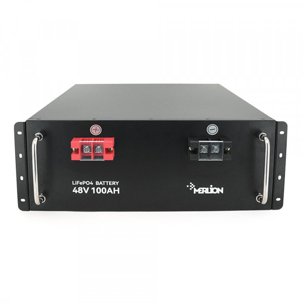Літій-залізо-фосфатний акумулятор Merlion LiFePO4 48V 100AH для Solar, BMS-100A, (482х396х132), 5000 циклів Q1