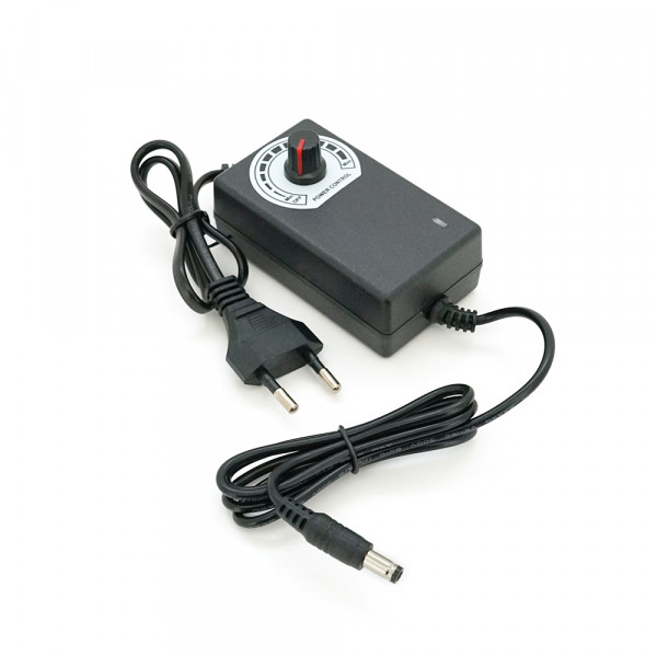 Адаптер живлення LGY-001-2A з регулюванням 3-12V 2A, штекер 5,5*2,5, LED - індикація