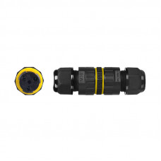 Кабельний з'єднувач EW-M16-3P, під кабель 7-10 мм, 3P, 17.5A, 450V, Black