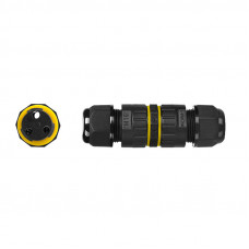 Кабельний з'єднувач EW-M16-2P, під кабель 3,5-7 мм, 2P, 17.5A, 450V, Black