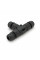 Кабельний T-розгалужувач EW-P20T-3P, під кабель 5-9 мм, 16A, 450V, Black