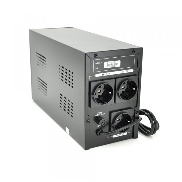ДБЖ Ritar E-RTM1200 (720W) ELF-L, LED, AVR, 3st, 3xSCHUKO socket, 2x12V7Ah, metal Case  Q2 (405*195*285)  10.2 кг (340*120*190)