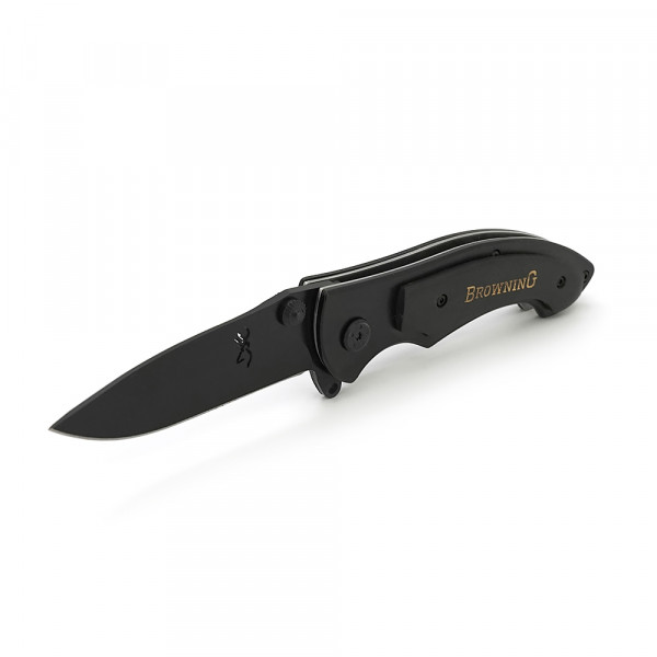Ніж складний Browning 331 Black Titanium, алюміній + дерево, довжина 202 мм, 200 гр, Black