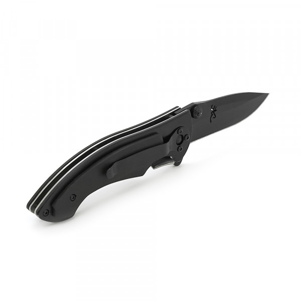 Ніж складний Browning 331 Black Titanium, алюміній + дерево, довжина 202 мм, 200 гр, Black