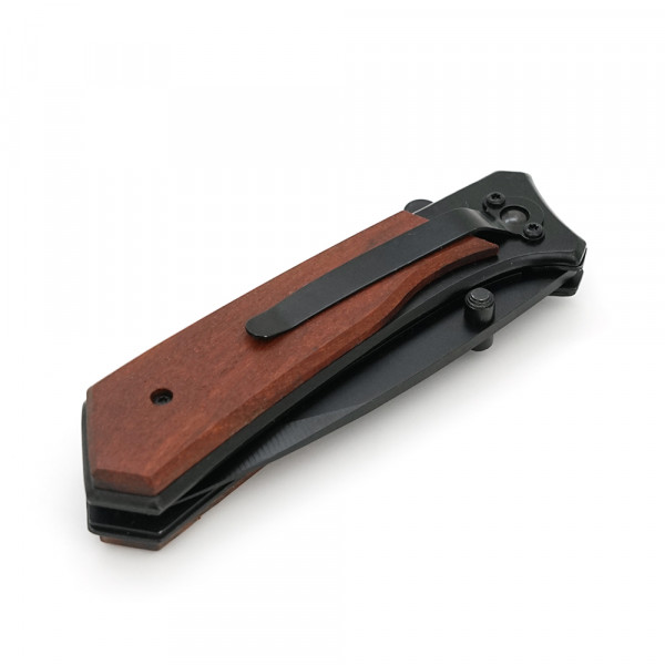 Ніж складаний Browning-331 Black Titanium, сталь + дерево, довжина 202 мм, 200 гр, Black