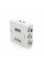 Конвертер Mini, AV to VGA, ВХІД 3RCA(мама) на ВИХІД VGA(мама), 720P/1080P, White, BOX