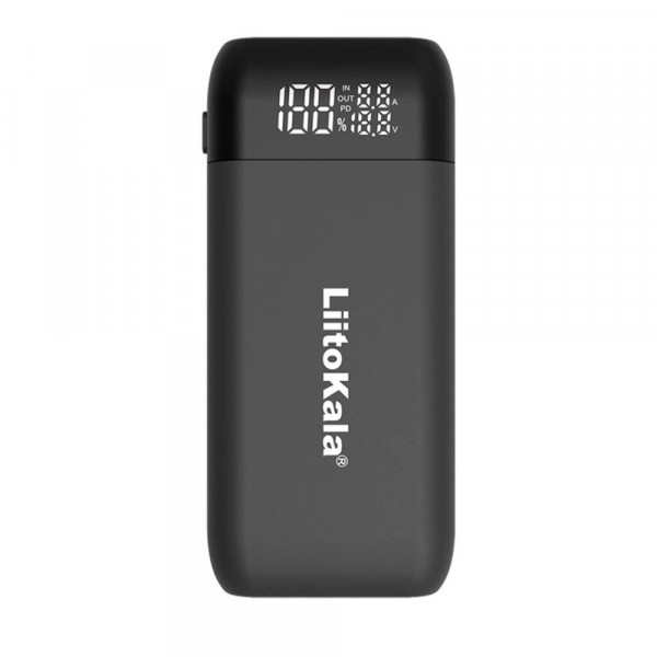 ЗУ LiitoKala Lii-MP2, функція Powerbank, USB/Type-C, LED display, підтримує Li-ion, 3.7V/1.2V AA/AAA 18650/18700/20700/21700