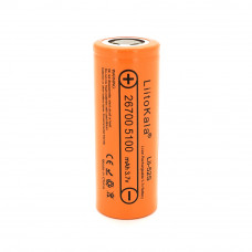 Акумулятор 26700 Li-Ion LiitoKala Lii-52S, 5000mAh (5100-5200mAh), 10A, 3.7V (2.75-4.2V), Orange, 2 шт в упаковці, ціна за 1 шт