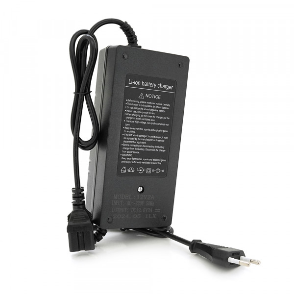 Зарядний пристрій для акумуляторів Li-ion 12V (12,6V), 3S, 2A, штекер Triangle plug (T-tipe/IEC/C13 N+L-)