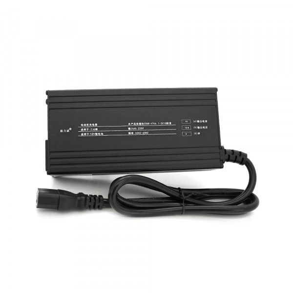 Зарядний пристрій для акумуляторів Li-ion 12V(12,6V),3S,10A,штекер Triangle plug (T-tipe/IEC/C13 N+L-), LED-індикація, 137x90x50mm