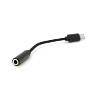 Кабель-перехідник KIN KY-222 Jack 3.5mm(F) => Type-C(M), 0.1м, Black, Box