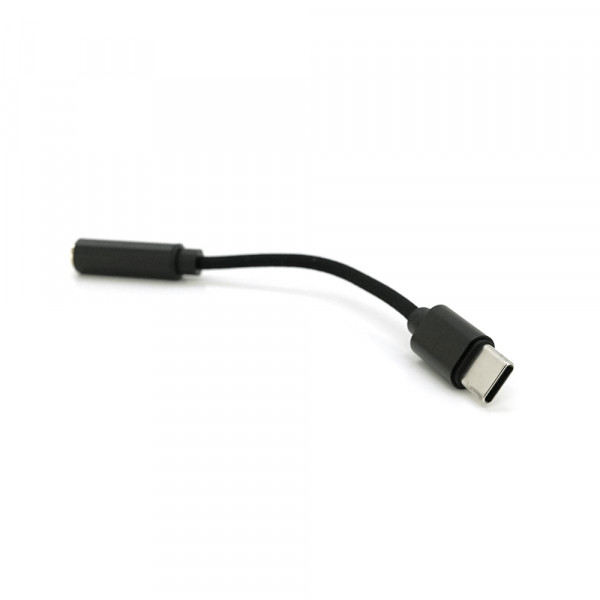 Кабель-перехідник KIN KY-222 Jack 3.5mm(F) => Type-C(M), 0.1м, Black, Box