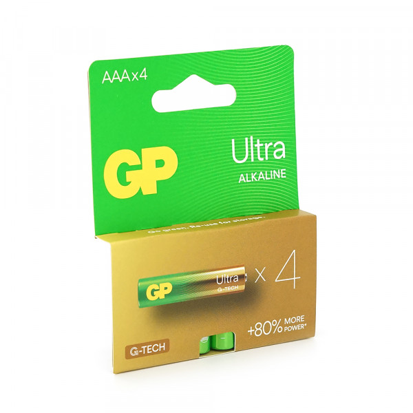 Батарейка GP Ultra 24AU-2UE4 лужна AAA, 4 шт у блістері, ціна за блістер