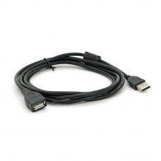 Подовжувач USB 2.0 AM/AF, 2.0m, 1 ферит, чорний Пакет Q250