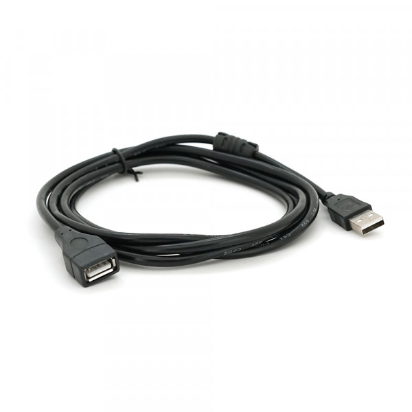 Подовжувач USB 2.0 AM/AF, 2.0m, 1 ферит, чорний Пакет Q250