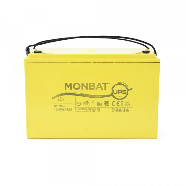 Акумуляторна батарея MONBAT TOP TERMINAL 12UPM3500 AGM 12V/100 Ah, 340x173x220 мм, 35.5 кг