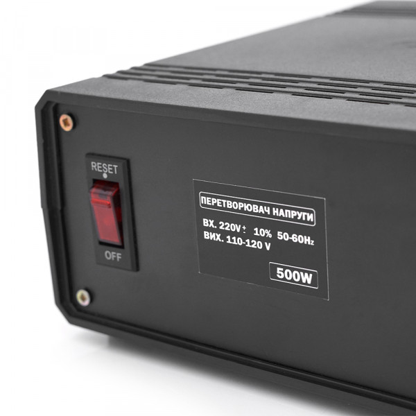 Перетворювач напруги понижуючий MERLION PN-500, Input 220 V/Output 110V, 500W, трансформаторний