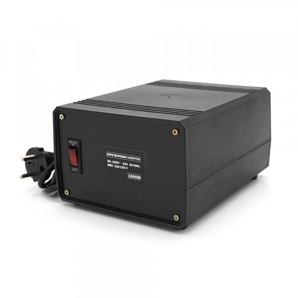 Перетворювач напруги понижуючий MERLION PN-1000, Input 220 V/Output 110V, 1000W, трансформаторний