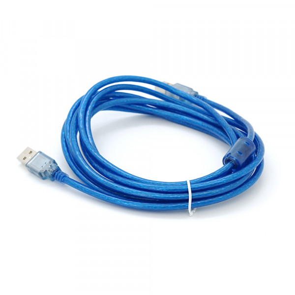 Кабель USB 2.0 RITAR AM / AM, 3.0m, прозорий синій