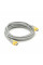 Кабель Merlion HDMI-HDMI V-Link High Speed 3.0m, v2,0, OD-8.2mm, круглий Grey, коннектор Grey / Yellow, (Пакет), Q80