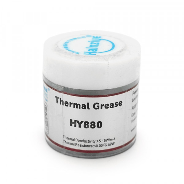 Паста термопровідна HY-880 15g, банка, Grey,> 5,15W / m-K, <0.004 ° C-in² / W, -30 ° ≈340 °, Блистер Q50