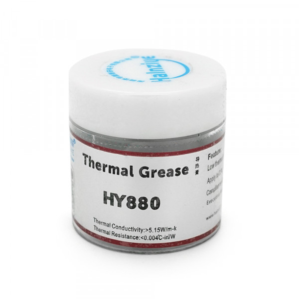 Паста термопровідна HY-880 10g, банку, Grey,> 5,15W / m-K, <0.004 ° C-in² / W, -30 ° ≈340 °, Блистер Q50