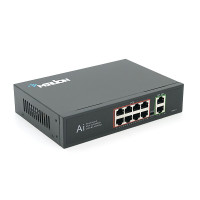POE комутатор Merlion 8 POE 10/100 + 2 RJ45 10/100/1000 + вбудований блок живлення 52V 2.3A