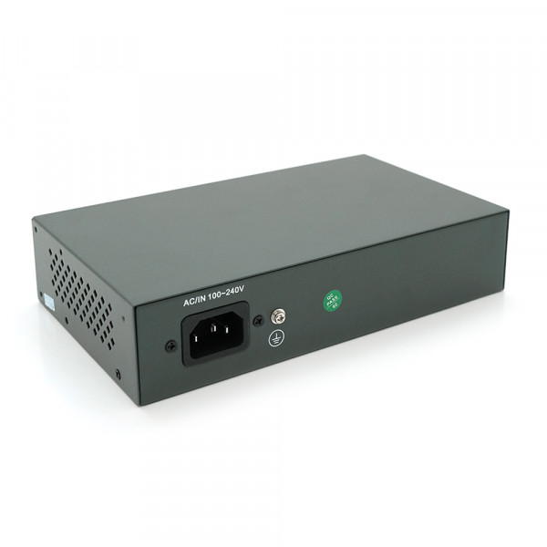 Комутатор POE SICSO 48V з 8 портами POE 100Мбіт + 2 порт Ethernet (UP-Link) 100Мбіт, з посил. сигн. до 250м, корпус-метал, Silver, БП вбудований, Q30