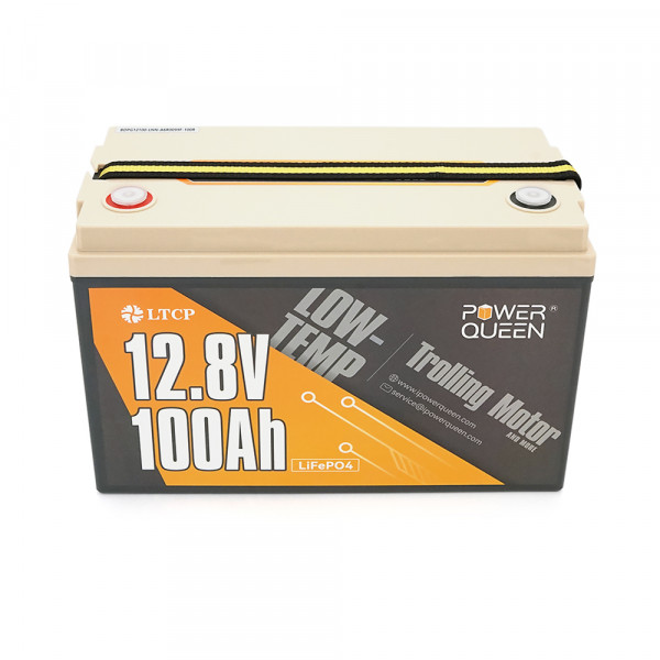 Акумуляторна батарея LiFePO4 Power Queen 12.8V 100Ah Low-Temp ,1280Wh, BMS 100A, 329*172*214мм
