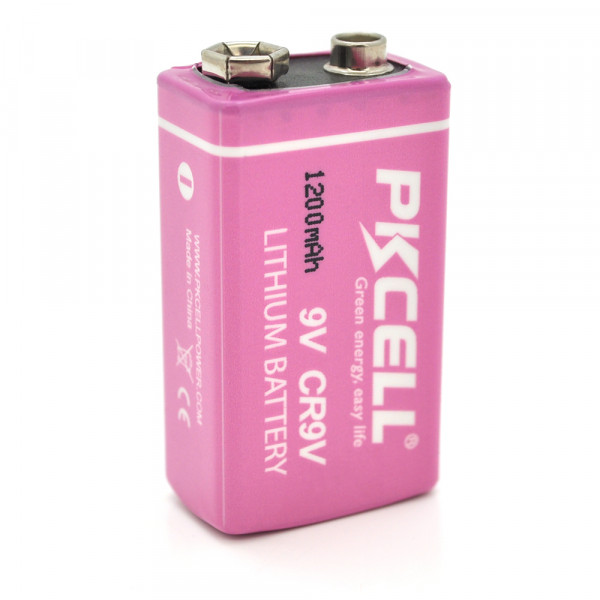 Батарейка літій-оксид-магнієва PKCELL LiMno2, CR9V 1200mAh 9V, OEM Q36/144