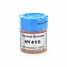 Паста термопровідна HY-410 15g, банка, White,> 1,42W / m-K, <0.262 ° C-in² / W, -30 ° ≈280 °, В'язкість -1K cPs, OEM Q40