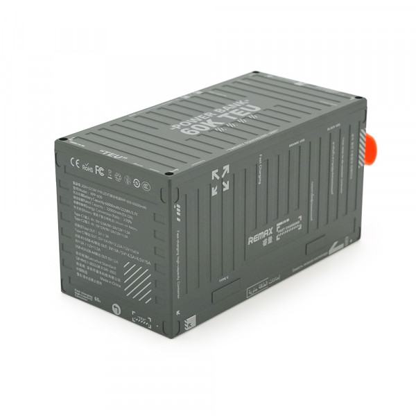 Power Bank Remax RPP-609 60000mAh, PD 20W+QC 22.5W, Gray, 1.275kg