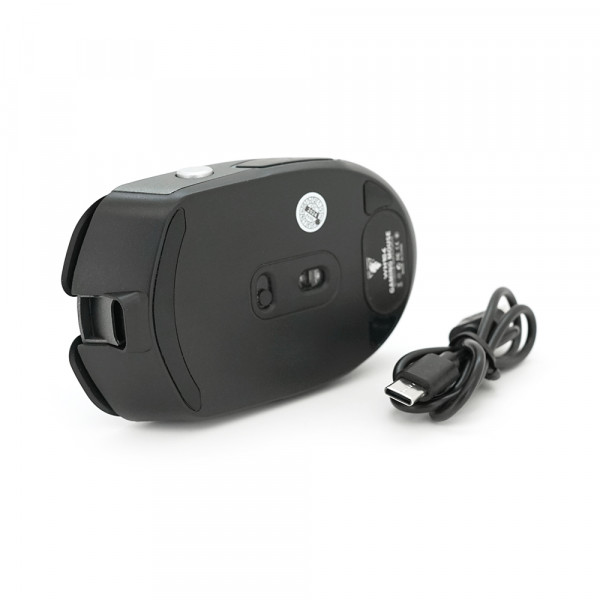 Миша бездротова JEDEL WH104, 1200-1600DPI, 2.4GHZ+Bluetooth 5.0, вбудований акумулятор, Black, Box