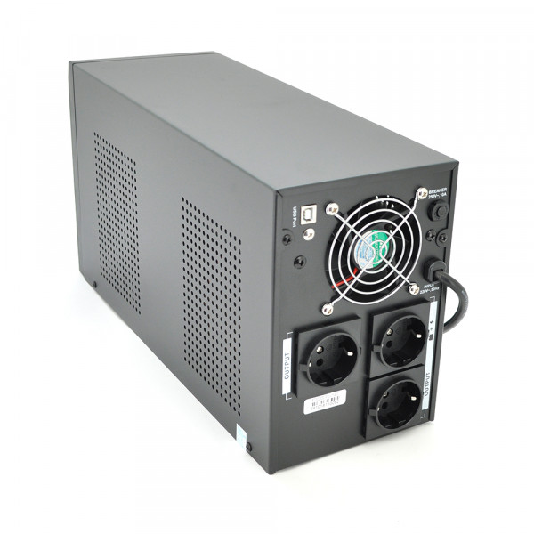 ДБЖ Ritar RTM2000 (1200W) Proxima-D LCD, AVR, 2st, 3xSCHUKO socket, 4x12V7,5Ah, metal Case