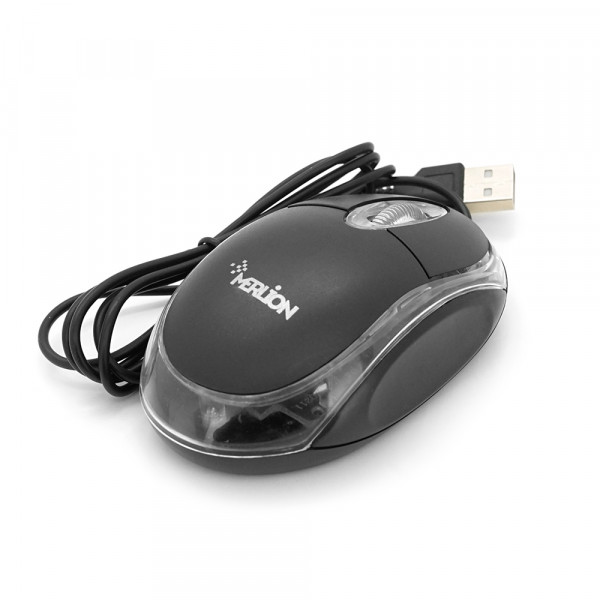 Миша USB Merlion MS-Zero, довжина кабелю 115см, 2 кнопки + scroll, (98х60х36 мм), Black, Q200