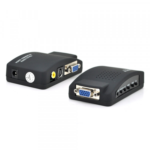 Конвертер VGA (IN) на VGA(OUT), S-Video TV(IN), RCA(IN), Box