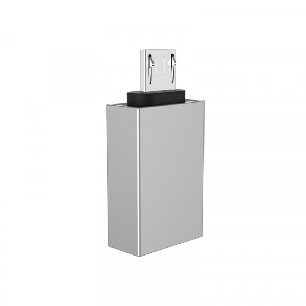 Перехідник Borofone BV2 USB2.0(F) => Micro(M), Silver, Blister