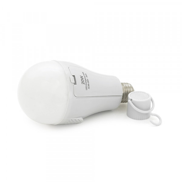 Лампочка з акумуляторами YT39393 Emergency Energy+ гачок, акумулятори 2*18650, 20W, E27, 1000K, Box